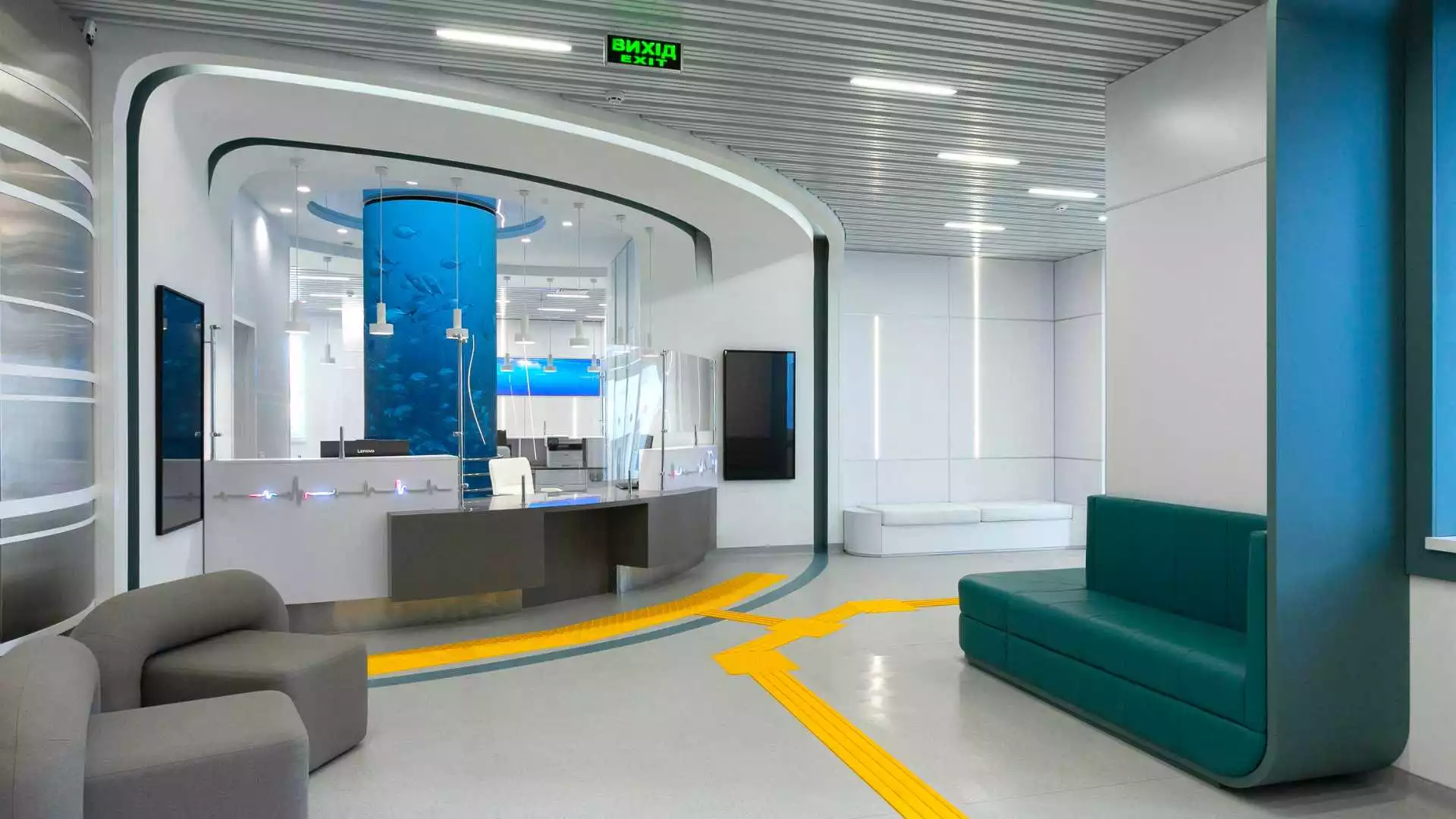 Готові меблі для проекту Проєкт приймального відділення кліники, Київ Проєкт приймального відділення кліники, Київ